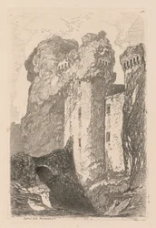 Liber Studiorum: Tafel 24, Ragland Castle, Monmouthshire