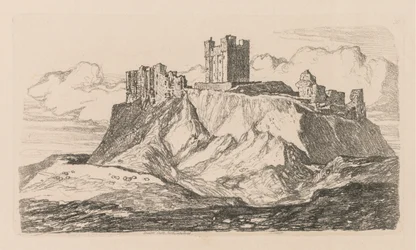 Liber Studiorum: Platte 30, Bambro Castle, Northumberland, 1838