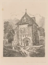 Liber Studiorum: Tafel 36, Kirche bei Durham