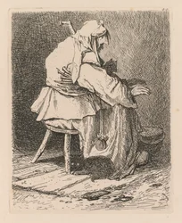 Liber Studiorum: Tafel 44, Skizze nach Rembrandt