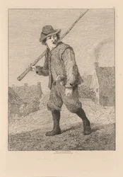 Liber Studiorum: Platte 46, Skizze nach Teniers, 1838