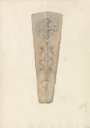 Studie eines Sargdeckels aus einer (?) Norfolk Kirche