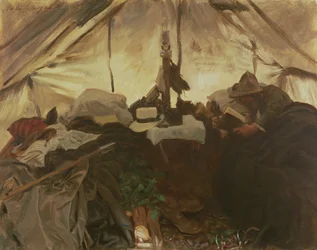 In einem Zelt in den kanadischen Rockies, 1916