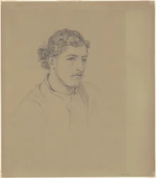 Mann mit lockigem Haar