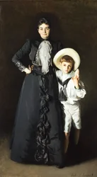 Porträt von Mrs. Edward L. Davis und ihrem Sohn Livingston Davis