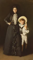 Porträt von Mrs. Edward L. Davis und ihrem Sohn, Livingston Davis, 1890