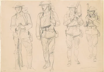 Studien für "Entering the War" [recto]