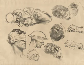Studien für Gassed, 1918-1919