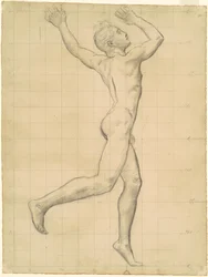 Studie von Apollo für "Apollo und Daphne"