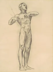 Studie von Orpheus für klassische und romantische Kunst, ca. 1921