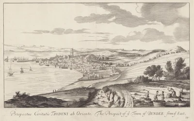 Ein Bild von Dundee, Angus, Schottland, gezeichnet 1693