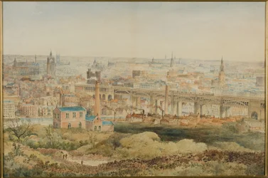 Newcastle upon Tyne von Windmill Hills, Gateshead, 1887