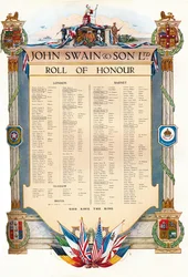 John Swain & Son Ltd. Ehrenrolle, 1917
