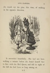 Alice vor der Roten Königin