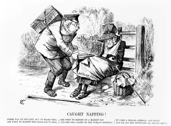 Beim Nickerchen ertappt!, Illustration aus „Punch“, 5. September 1896