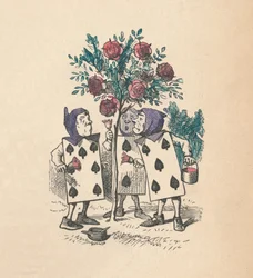 Die Spielkarten malen die Rosenbüsche, 1889