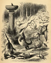 Die Slithy Toves. Illustration von Sir John Tenniel