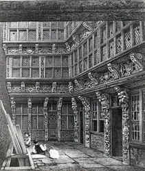 Ein prächtiges Herrenhaus, das kürzlich in der Hart Street, Crutched Friars, stand, veröffentlicht in Smith