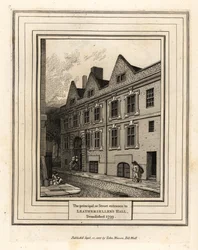 Der Haupteingang zur Leathersellers Hall, abgerissen 1799