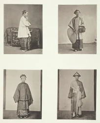 Eine Dame aus Kanton, Die Zofe, Eine Braut und Bräutigam, ca. 1868