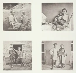 Amoy Frauen, Der kleine Fuß einer chinesischen Dame, Amoy Männer, männliche und weibliche Kostüme, Amoy, ca. 1868
