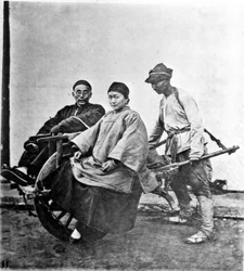 China, die Rikscha ca. 1870 (Foto)