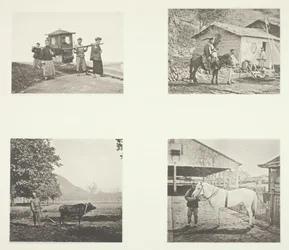 Die Sänfte, Ein Militärbeamter, Der Pflug, Ein Nordchinesisches Pony, um 1868