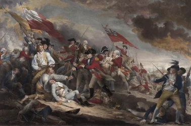 Der Tod von General Warren in der Schlacht von Bunker Hill, 17. Juni 1775, veröffentlicht 1786