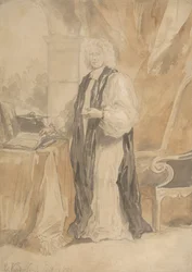 Porträtstudie eines Geistlichen