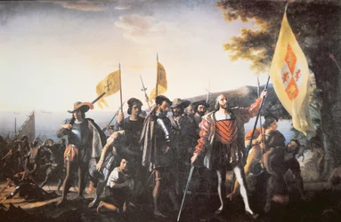 Die Landung des Kolumbus in Amerika im Jahr 1492