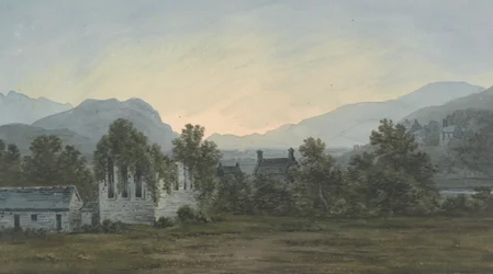 Die Ruinen der Cymer Abbey am Mawddach River