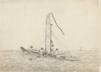 Ein Segelkanu von Otaheite