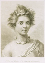 Eine junge Frau von den Sandwichinseln