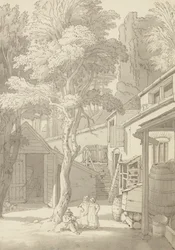 Der Innenhof von Mr. Banks Haus, Northernhay, Exeter