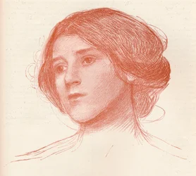 Aus einer Studie in Sanguine, ca. 1899