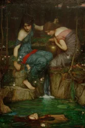 Nymphen finden den Kopf des Orpheus