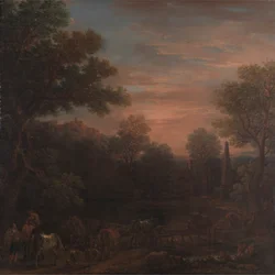 Klassische Landschaft: Abend