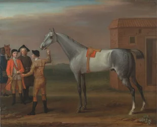 Lamprey mit seinem Besitzer Sir William Morgan in Newmarket