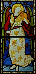 Musikalischer Engel, 1870 (Buntglas)