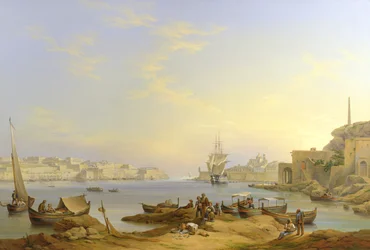 Großer Hafen, Valletta, Malta, 1850
