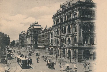 Ansicht der Writers Buildings, Kalkutta, um 1910
