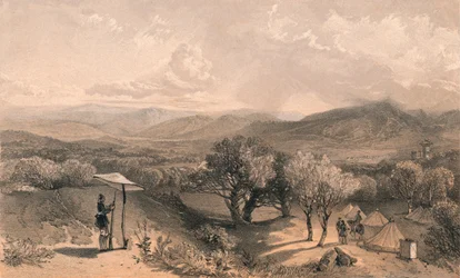 Das Tal von Baidar, von der Rückseite der Petroski-Villa, Blick nach Osten, 1856