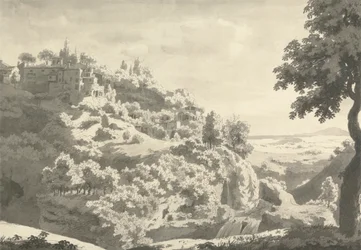 Tivoli über dem Wasserfall
