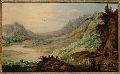 Landschaft mit Flusstal