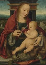 Maria mit Kind / Maria mit weintrinkendem Kind