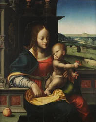 Madonna mit Kind und Früchten