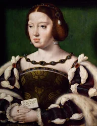 Porträt von Eleonore von Österreich, Königin von Portugal und Frankreich