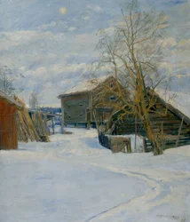 Haus in einer Winterlandschaft