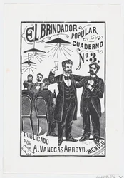 Ein Mann erhebt sein Glas mit einer Gruppe von Männern im Hintergrund
