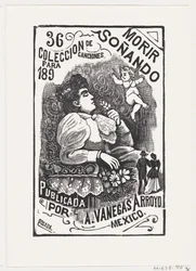 Profil einer Frau, die in einem Stuhl sitzt, den Kopf zurücklehnt und eine Blume hält, ca. 1890